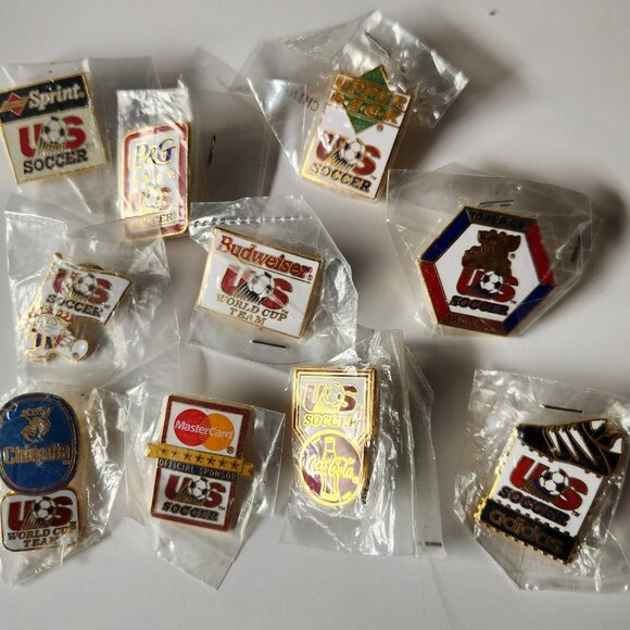 Sponsor Member Pin Accessories | Vintage Us Soccer Sponsor Pin Set 1994 Fifa World Cup ...